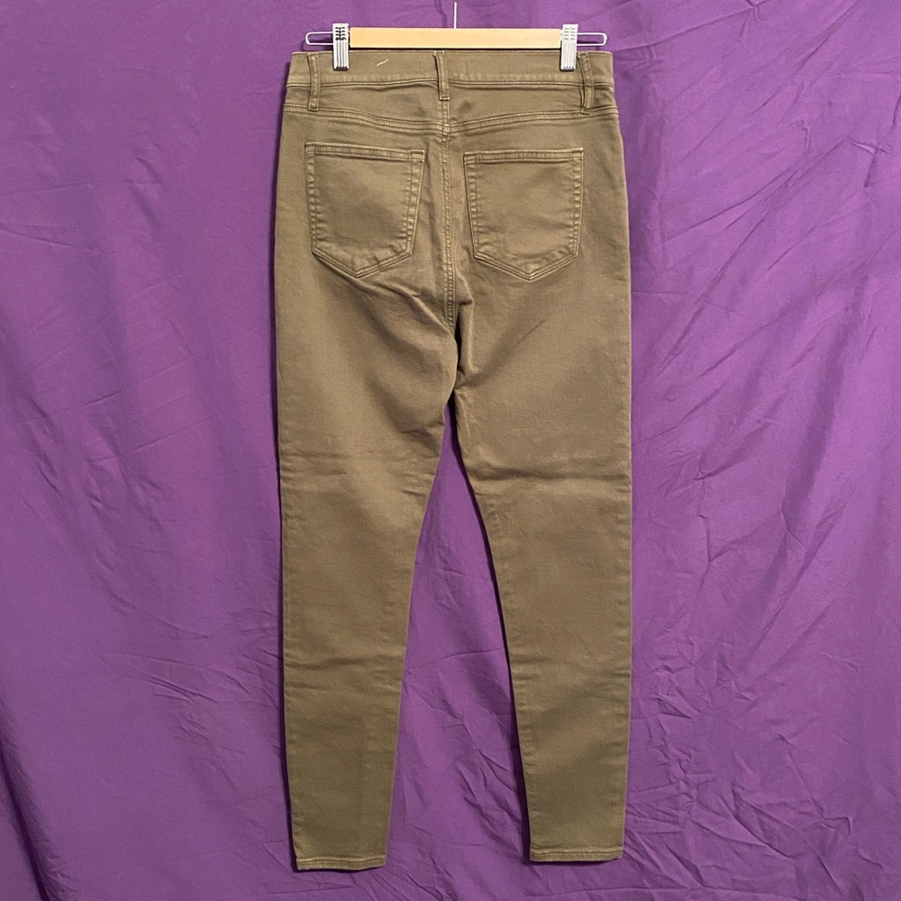 Made and Loved LOFT High Rise Khaki Button-Fly Skinny Ankle Jeans. Size 27/4 - Picture 2 of 4